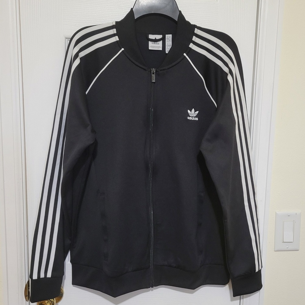 Adidas Originals Superstar Track‎ Jacket Black White 3-Stripes Trefoil Mens XL